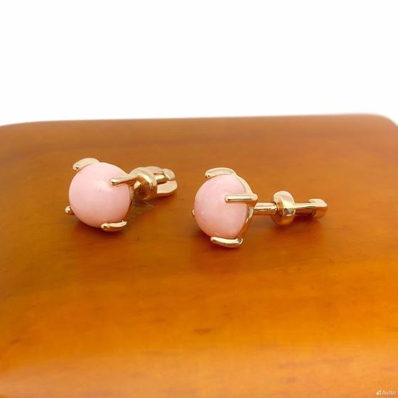 Золотые серьги с камнями 585пр. вес: 1,46гр