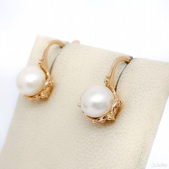 Золотые серьги с камнями 585пр. вес: 3,27гр