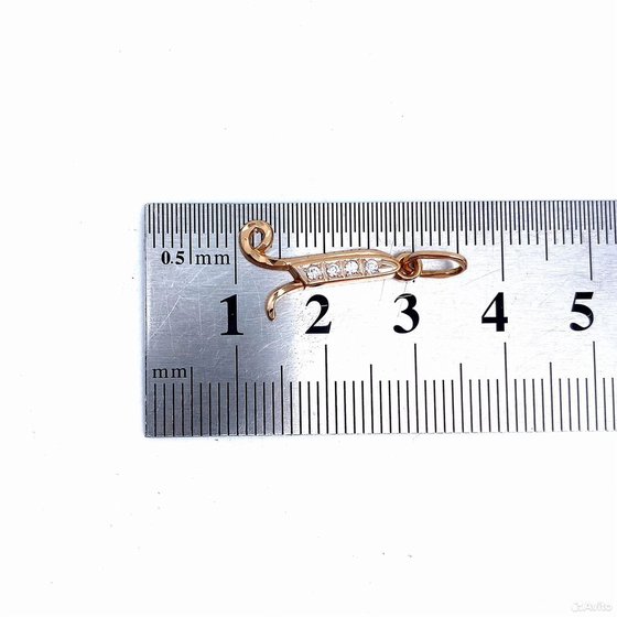 Золотая подвеска с камнями 585пр. вес: 1,11гр