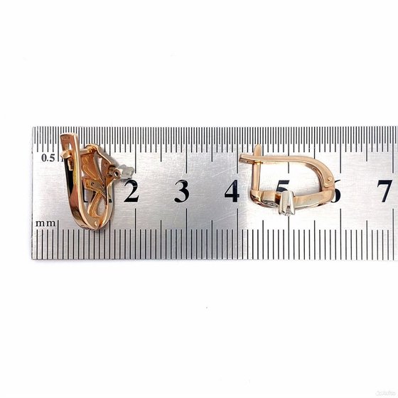 Золотые серьги с бриллиантами 585пр. вес: 4,96гр