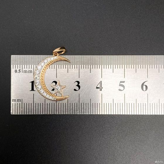 Золотая подвеска с камнями 585пр. вес: 1,56гр