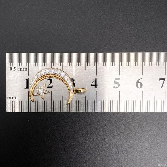 Золотая подвеска с камнями 585пр. вес: 1,56гр