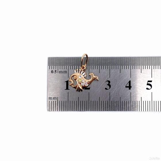 Золотая подвеска с камнями 585пр. вес: 0,79гр