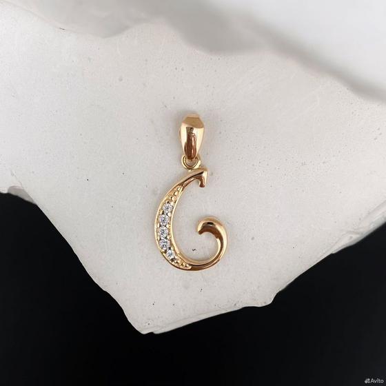 Золотая подвеска с камнями 585пр. вес: 0,84гр