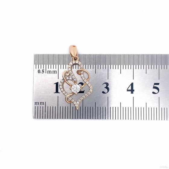 Золотая подвеска с камнями 585пр. вес: 1,33гр