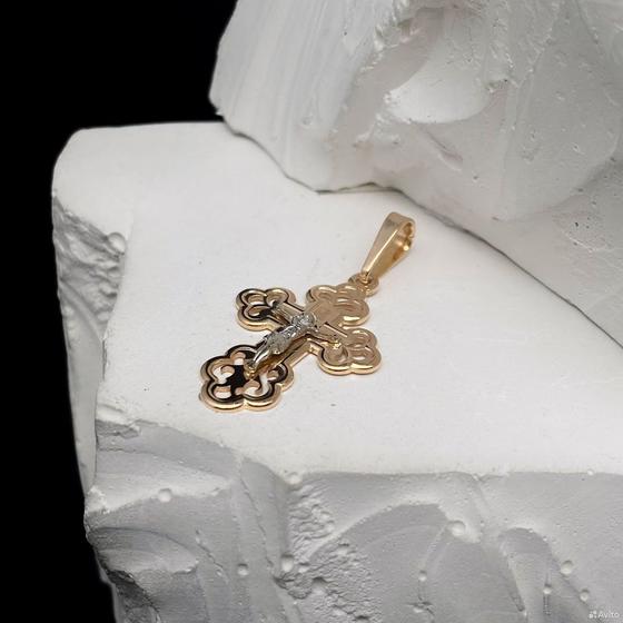 Золотой крест 585пр. вес: 1,39гр