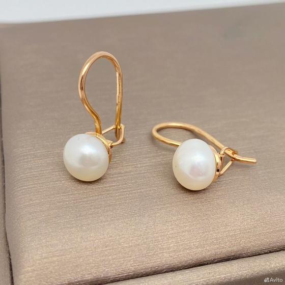 Золотые серьги с камнями 585пр. вес: 2,84гр