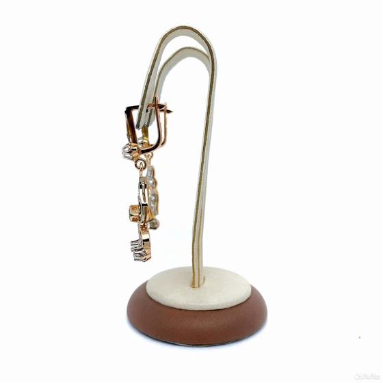 Золотые серьги с камнями 583пр. вес: 11,09гр