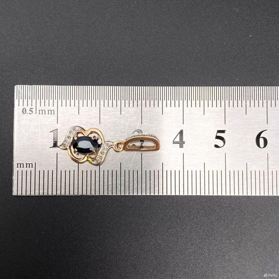 Золотая подвеска с бриллиантами 585пр. вес: 0,88гр