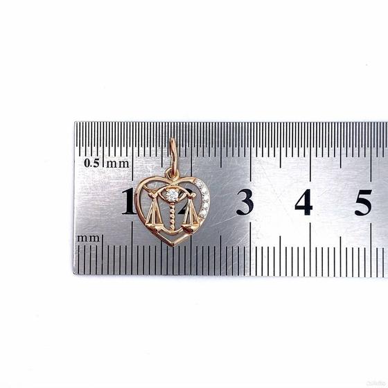 Золотая подвеска с камнями 585пр. вес: 0,76гр
