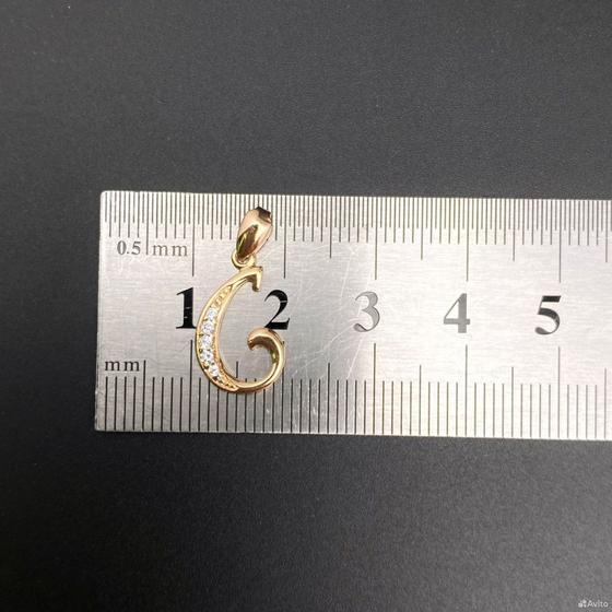 Золотая подвеска с камнями 585пр. вес: 0,84гр