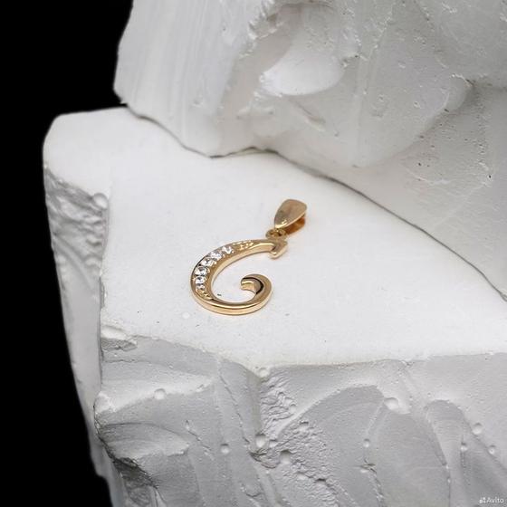 Золотая подвеска с камнями 585пр. вес: 0,84гр