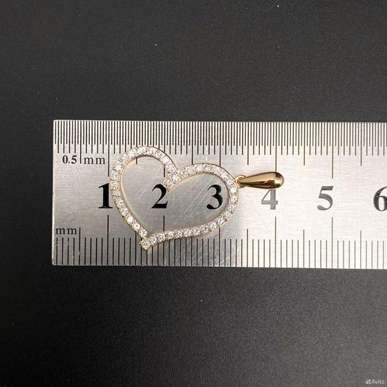 Золотая подвеска с камнями 585пр. вес: 1,75гр