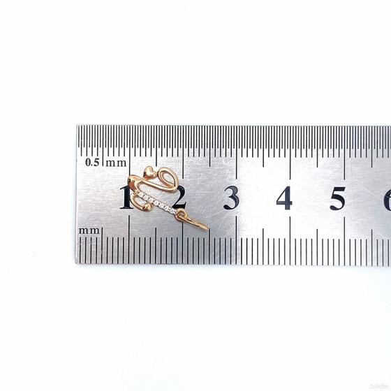 Золотая подвеска с камнями 585пр. вес: 0,62гр