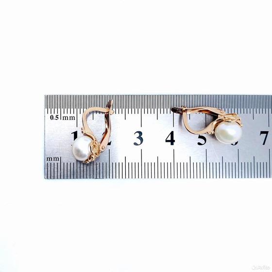 Золотые серьги с камнями 585пр. вес: 3,27гр