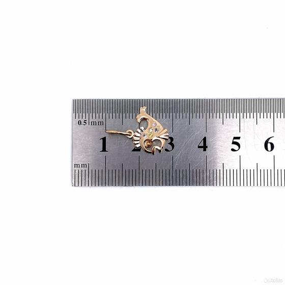 Золотая подвеска с камнями 585пр. вес: 0,79гр