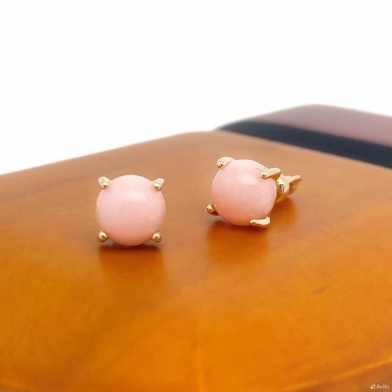 Золотые серьги с камнями 585пр. вес: 1,46гр