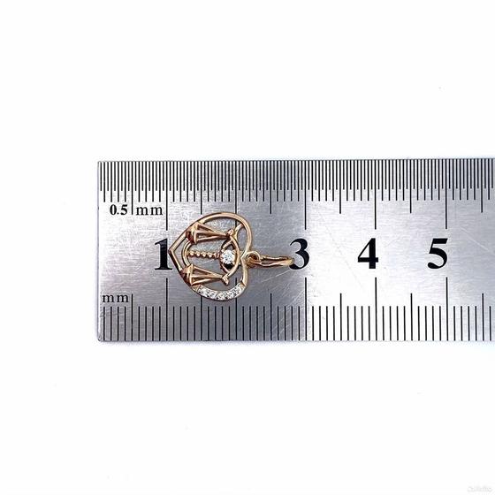 Золотая подвеска с камнями 585пр. вес: 0,76гр