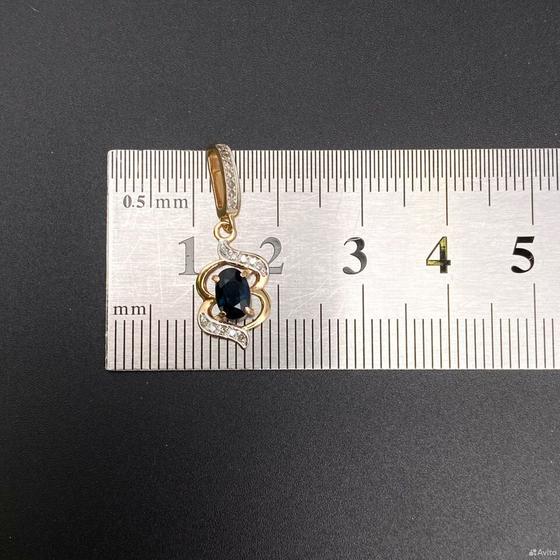 Золотая подвеска с бриллиантами 585пр. вес: 0,88гр